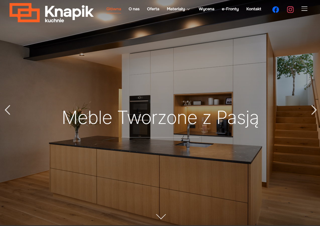 Podgląd strony Knapik Kuchnie